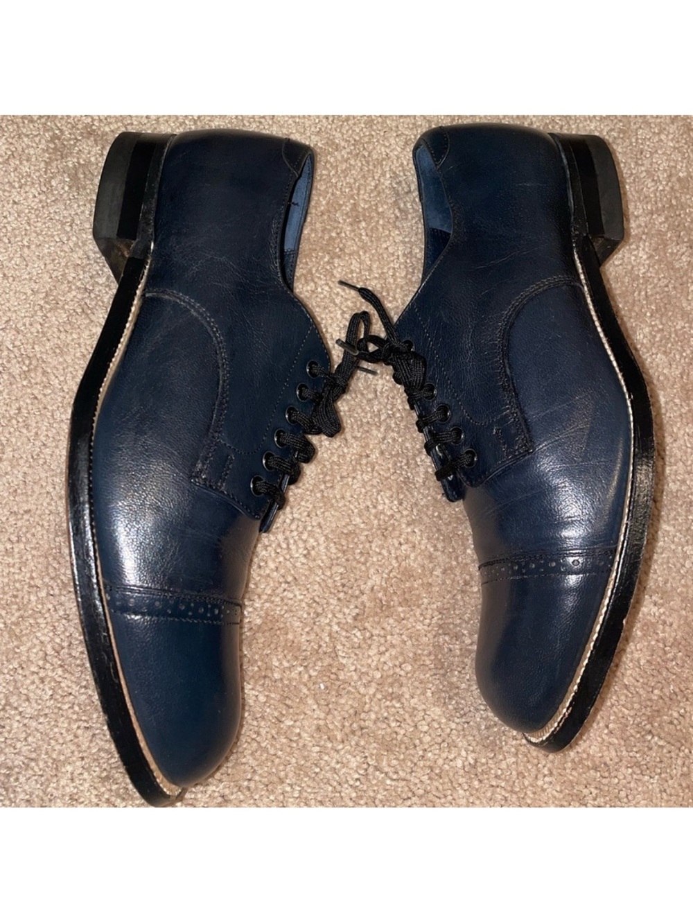 stacy adams mens madison cap toe oxford vintage shoes